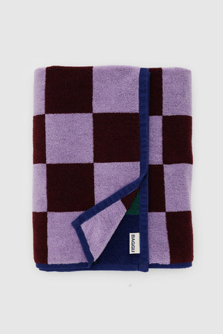 BAGGU Bath Towel Jewel Checks