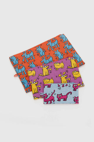 BAGGU Go Pouch Set Keith Haring