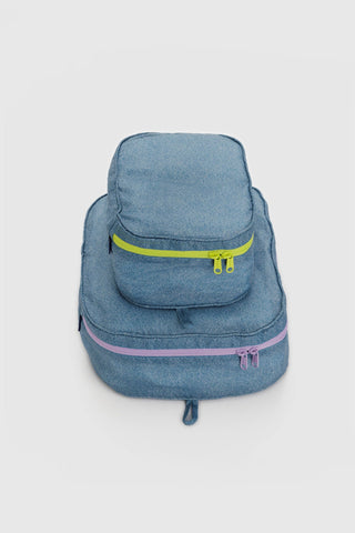 BAGGU Packing Cube Set Digital Denim