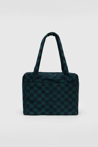 BAGGU Small Cloud Carry-On Navy Green Check