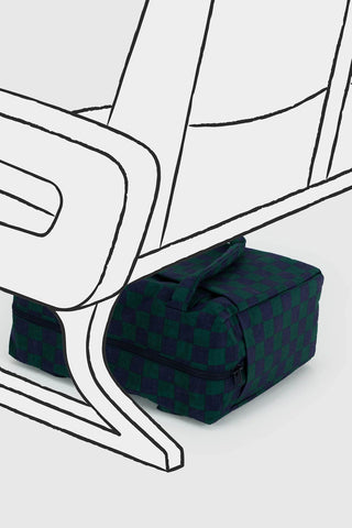 BAGGU Small Cloud Carry-On Navy Green Check