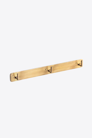 Fog Linen Work Brass Plate Triple Hook