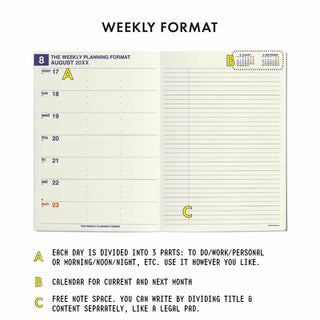 HIGHTIDE 2025 Minute Manager A5 Weekly + Memo Planner