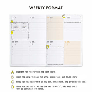 HIGHTIDE 2025 B6 Weekly Block Planner Refill