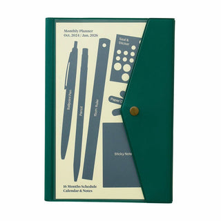 HIGHTIDE 2025 Fügen A5 Monthly To Do Planner Green