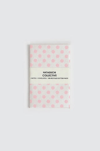 Hataguchi Collective Mini Notecard & Envelope Set Small Dots Pink