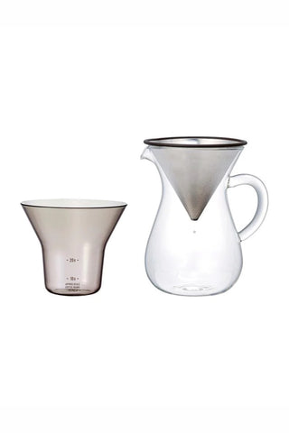 KINTO Slow Coffee Style 4 Cup Stainless Coffee Carafe Set