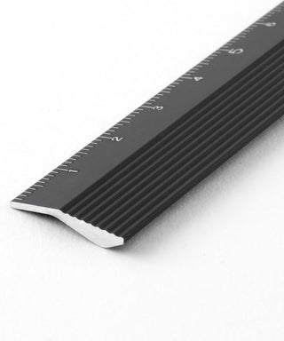 Midori Aluminum 15cm Ruler Black