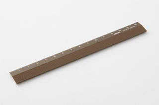 Midori Aluminum 15cm Ruler Brown