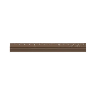 Midori Aluminum 15cm Ruler Brown