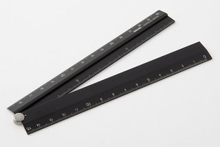 Midori Aluminum 30cm Multi Ruler Black