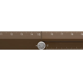 Midori Aluminum 30cm Multi Ruler Brown