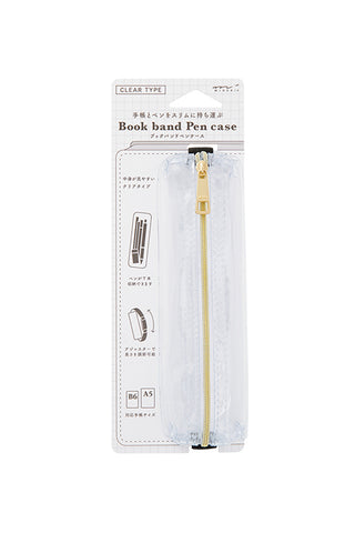 Midori Book Band Transparent Pen Case