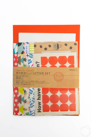 Midori Gasa Gasa Letter Set Red