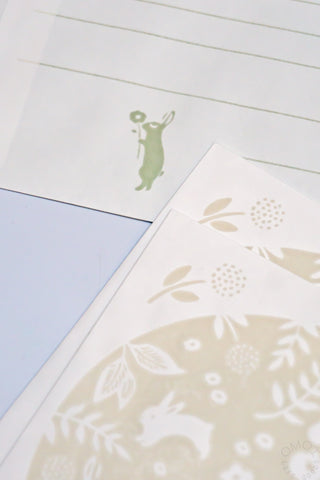 Midori Watermark Letter Set Rabbit