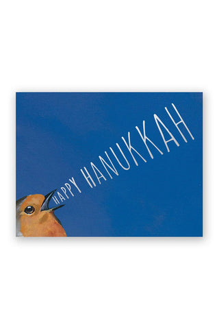 Hanukkah Bird Yelling Greeting Card