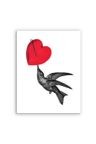 Hummingbird Heart Greeting Card