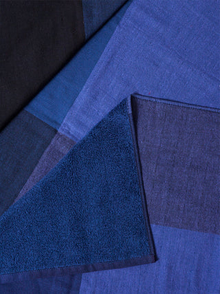 Chambray Block Towel Blue/Black