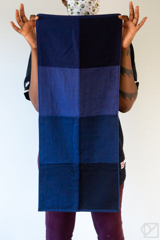 Chambray Block Towel Blue/Black