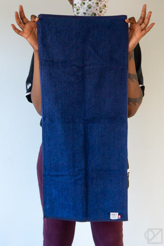 Chambray Block Towel Blue/Black