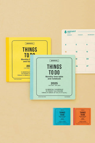 penco 2025 Things To Do Square Monthly Planner