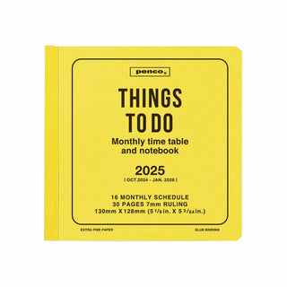 penco 2025 Things To Do Square Monthly Planner