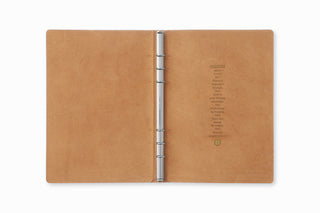 PLOTTER Pueblo 6-Ring Leather Binder A5 Size Beige