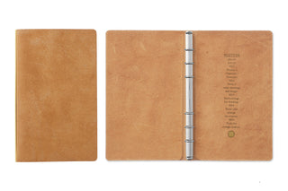 PLOTTER Pueblo 6-Ring Leather Binder Bible Size Beige