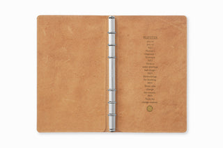 PLOTTER Pueblo 6-Ring Leather Binder Bible Size Beige