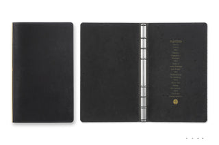 PLOTTER Pueblo 6-Ring Leather Binder Bible Size Black