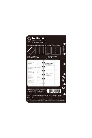 PLOTTER Refill Memo Pad To Do List Mini Size