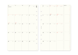 PLOTTER 2025 Monthly Schedule Diary Refill A5 Size