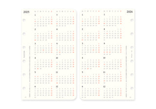 PLOTTER 2025 Monthly Schedule Diary Refill Mini Size