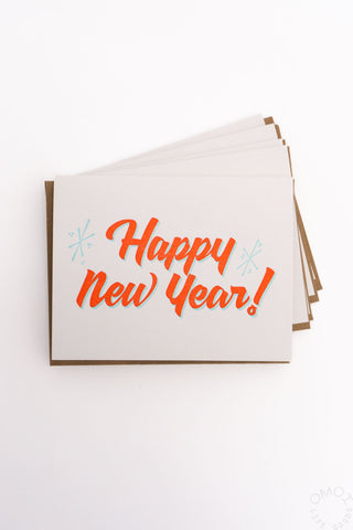 Happy New Year Sign Painter Card Box Set