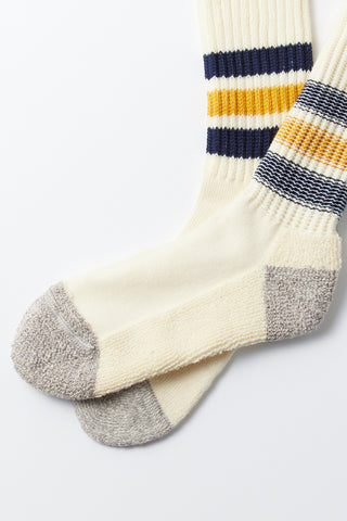 ROTOTO Coarse Ribbed Old School Crew Socks