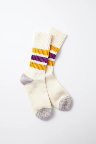 ROTOTO Coarse Ribbed Old School Crew Socks