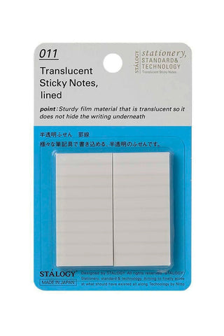 STÁLOGY 009-011 Translucent Sticky Notes 25mm