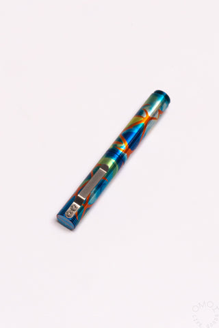 Schon DSGN The Machined Pen V2 Blue Orange Splash