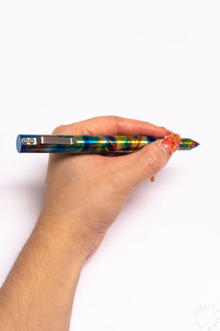 Schon DSGN The Machined Pen V2 Blue Orange Splash