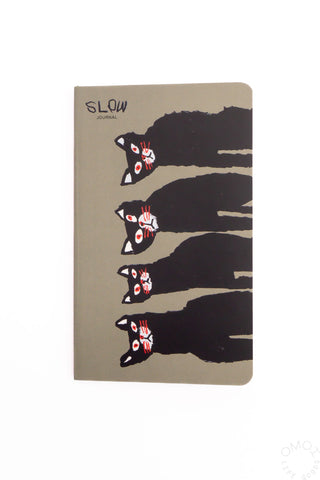 Slow Journal A6 Slim Open Dated Diary Miroco Machiko Black Cat