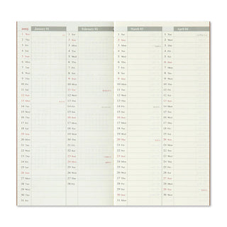 TRAVELER'S COMPANY 2025 Weekly Vertical Planner