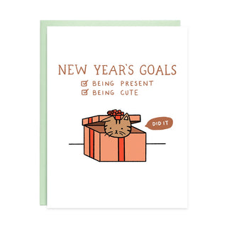 New Year's Goals Present Holiday Card Box Set