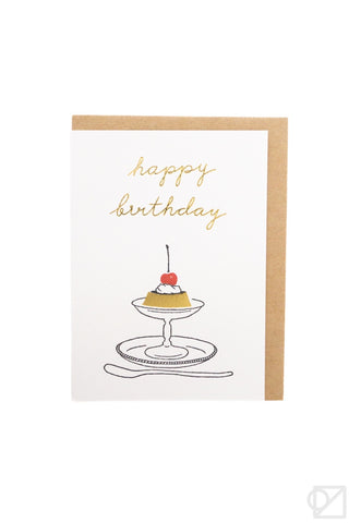 Happy Birthday Pudding Card