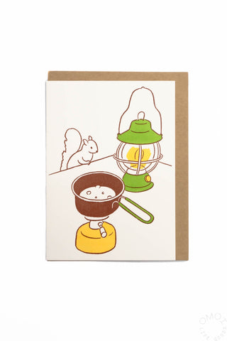 Camping Squirrel Greeting Card