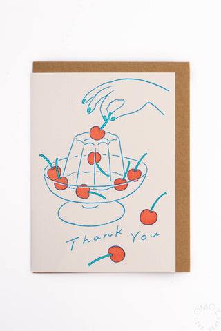 Cherry Jelly Mold Thank You Card