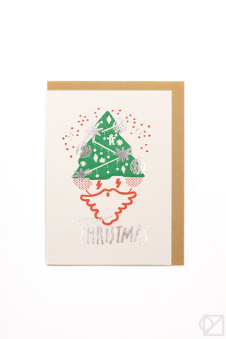 Santa Tree Holiday Card by Chigusa Aihara