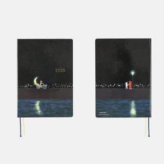 Hobonichi Techo 2025 HON A5 Hiroko Kubota Planner Crescent Moon Delivery