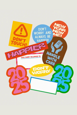 Happier 2025 Sticker Pack