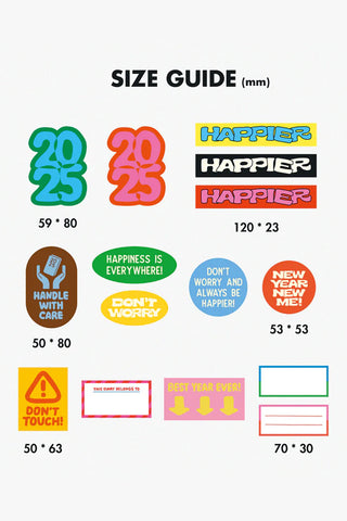 Happier 2025 Sticker Pack