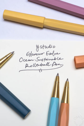 ystudio Glamour Evolve Ocean Sustainable Rollerball Pen